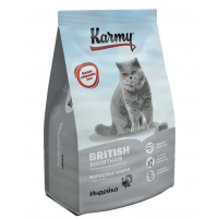Karmy British Adult сухой корм для кошек породы британская короткошерстная с индейкой