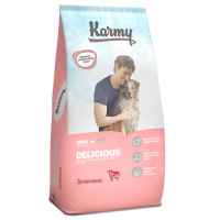 Karmy Delicious Mini сухой корм для собак мелких пород, привередливых в питании, с телятиной, 10 кг