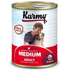 KARMY MEDIUM Adult влажный корм для собак средних пород с ягненком, 340 г
