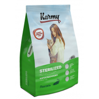 Karmy Sterilized сухой корм для стерилизованных кошек и кастрированных котов с лососем